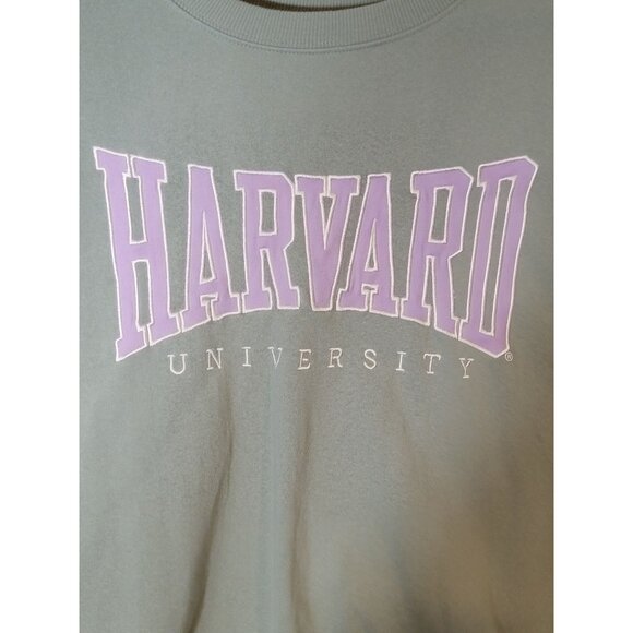 Divided Harvard University Sweatshirt Size Medium Women's Green Purple Logo - Picture 5 of 5